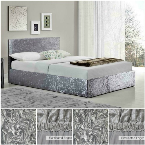 Crushed velvet divan - divan, bed