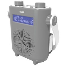 Shower DAB+ DAB Radio Bluetooth FM Portable Waterproof - AZATOM Pearl Grey (R)