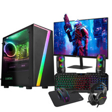22" Full Setup Gaming PC Bundle Core i5 16GB 1TB HDD + SSD GT730 4GB WIN 11 Pro