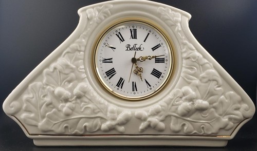 Belleek oak leaf - mantel, clock