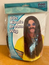 FUN SHACK 60s HIPPIE BROWN WIG - NEW IN PACK