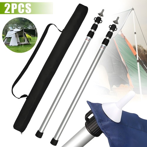 2pc telescopic aluminium tarp - aluminium,