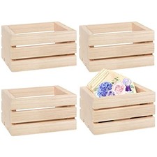4 Pack Mini Rustic Wooden