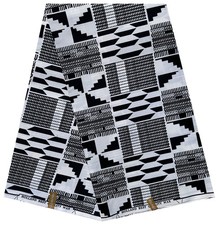 African Black & White Kente