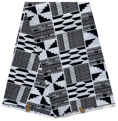 African black white kente - &,