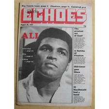 MUHAMMAD ALI BLACK ECHOES MAGAZINE AUGUST 20 1977 MUHAMMAD ALI COVER WITH MORE I