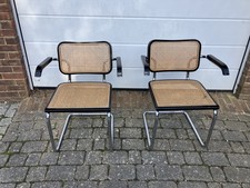 MARCEL BREUER CESCA CHAIR HABITAT BAUHAUS CHROME RATTAN