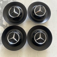 AMG MERCEDES C63s C63 CENTRE HUB CAPS GENUINE OEM FULL SET BLACK A0004001100 X4