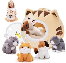 OUOZZZ Cat Plush Toy Set – 5