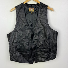 Real Leather Waistcoat Vest Size M (fits like Large) 42" Men`s Gilet
