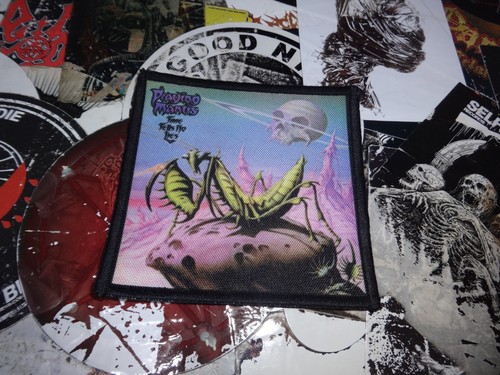 Praying mantis patch - praying, nwobhm
