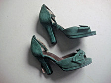 Dorothy Perkins Emerald Green Suede Shoes - Size 3