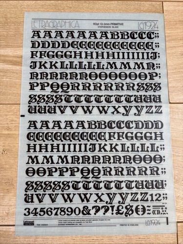 Letraset rub dry transfer - letraset,