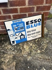 Esso blue heavy metal sign