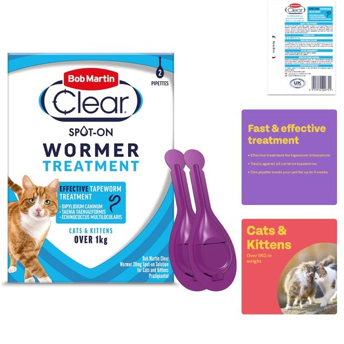 Clear spot wormer for cats - for,