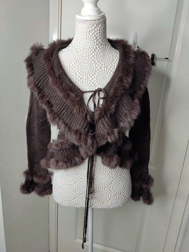 Y2k brown knit - bolero, cardigan