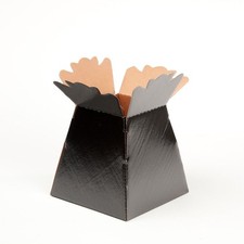 Flower Boxes Living Vases Bouquet Porto Sweets Gifts Quantity of 25 Glossy Black