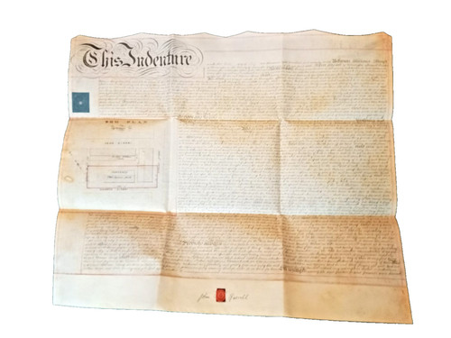 Victorian vellum indenture - victorian,