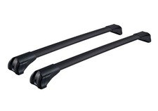 Sleek and aerodynamic CRUZ Airo Fuse 98cm & 90cm black aluminium roof bars