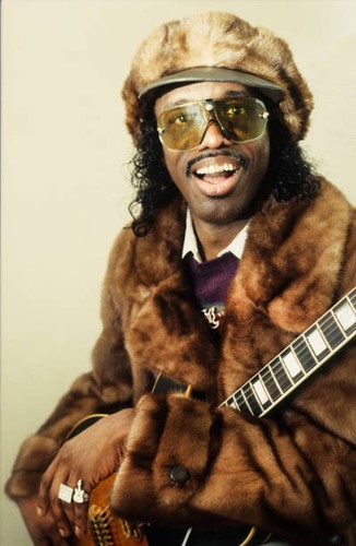 Johnny guitar watson posing - guitar,