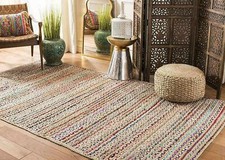 Jute Rug Cotton Carpet Natural