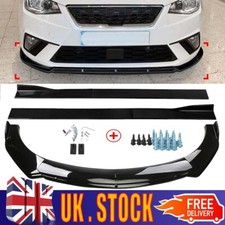 Front Bumper Lip Body Spoiler Splitter Kit+Side Skirt Extensions For Seat Ibiza.