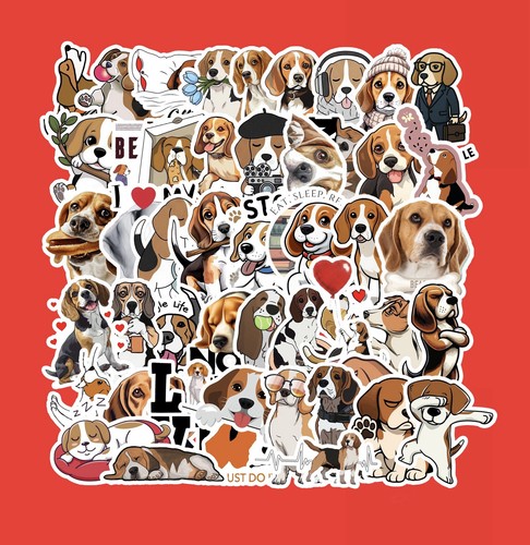 Beagle dog stickers 50pcs set - stickers,