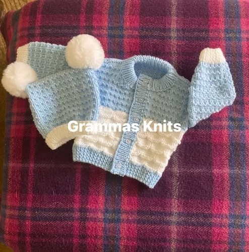 Baby boys cardigan hat - cardigan, &