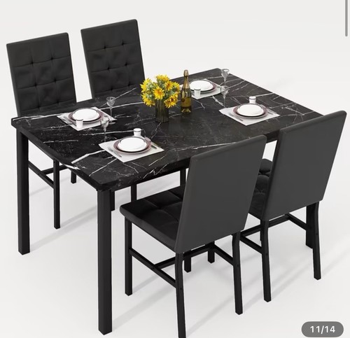 Lamerge 5pcs dinning table set - table,