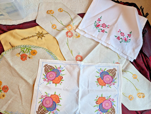 Vintage embroidered cloths - embroidered,