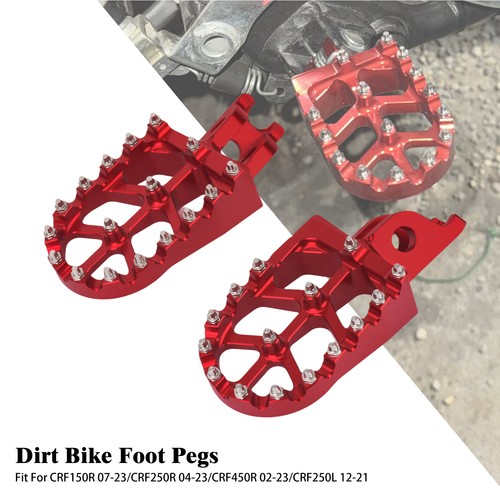 Dirt bike foot pegs red - bike,