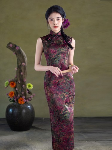 Ladies purple floral - ladies,