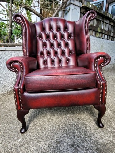 Leather chesterfield armchair - leather,