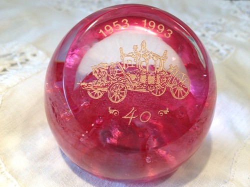 Caithness paperweight 40th - paperweight, "40th