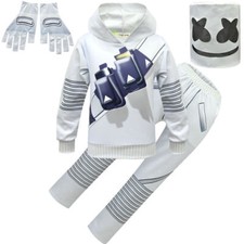 Kids Halloween Marshmallow Light Sweatshirt Cosplay Costume Party Suit UK