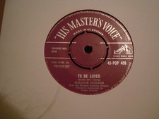 MALCOLM VAUGHAN,  TO BE LOVED,  HMV RECORDS 1958 MINT-