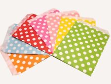 25 / 50x Polka Dot Sweet Favours Party Paper Bags Birthday Wedding Retro Vintage
