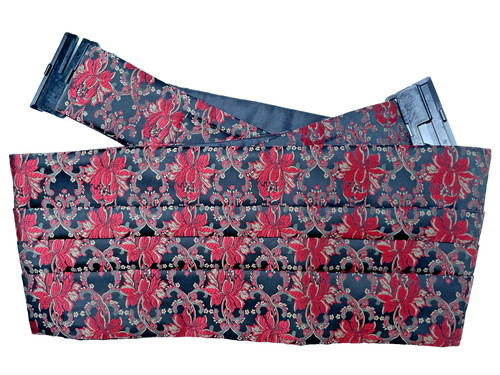 Floral cummerbund moss bros - by,