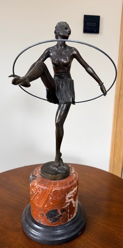 Art deco bronze dancer - art,