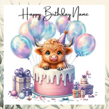 Personalised HIGHLAND COW