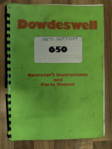 Dowdeswell 650 parts and - dowdeswell,