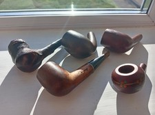 5 vintage smoking pipes including Bruyere Garantie, Nicolas etc.