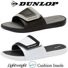 Mens Dunlop Flip Flops Memory Foam beach summer Shower Mules Sandals surf Shoes 