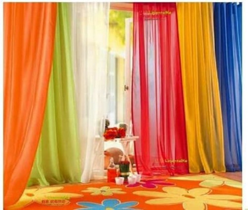 Rainbow piece sheer curtain - piece,