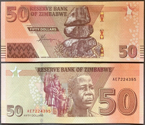 Zimbabwe dollars 2020 unc - ,