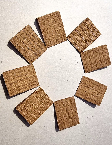 Solid oak wooden wedges 8 - x,