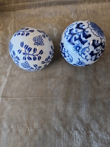 Pairof blue and white - blue,