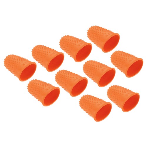 10pc rubber finger tips thumb - rubber,