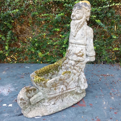 Garden gnome with - garden, wheelbarrow