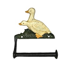 Farmhouse Cast Iron Goose Toilet Roll Holder | Vintage Style, Wall-Mounted